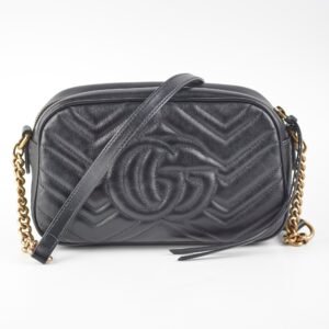 Gucci Small Marmont Camera Black Bag | AlmaBagz