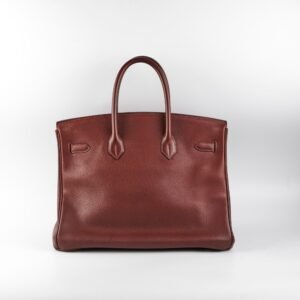 Hermes Birkin 35 Fjord Dark Brown Stamp A Square | AlmaBagz