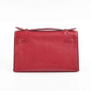 Hermes Kelly Pochette Swift Burgundy - O Square | AlmaBagz