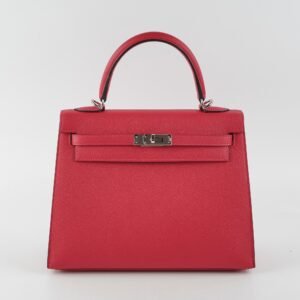 Hermes Kelly 25 Sellier Epsom Verso Framboise/Prune | AlmaBagz