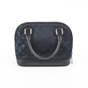 Louis Vuitton Mini Alma Satin Crossbody Black | AlmaBagz
