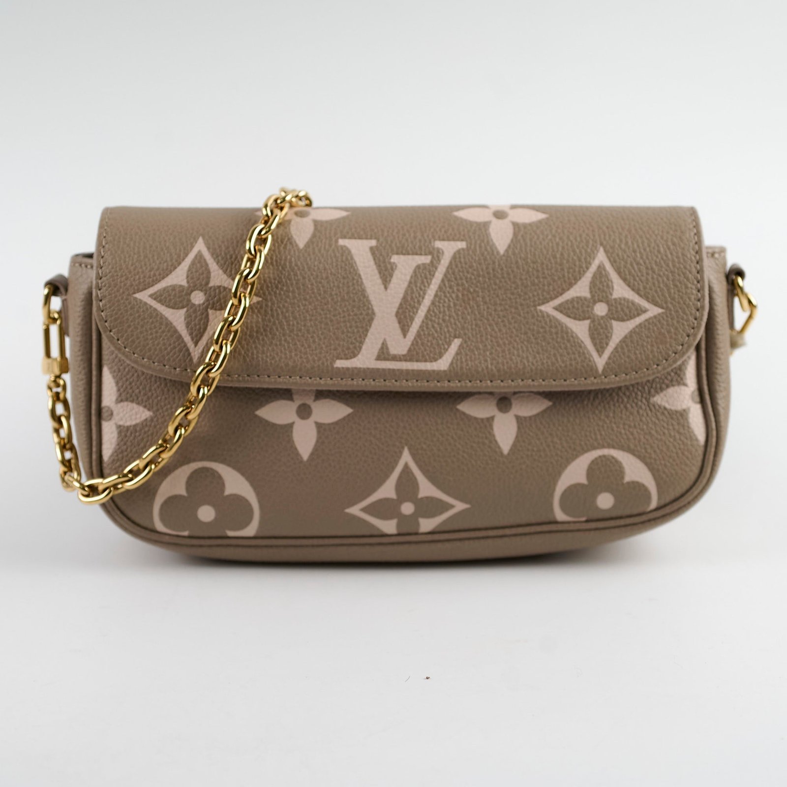 Louis Vuitton Ivy Wallet On Chain Empreinte Tourterelle/Creme | AlmaBagz