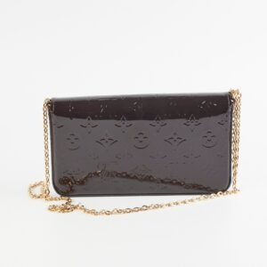 Louis Vuitton Felicie Pochette Vernis Patent Burgundy | AlmaBagz