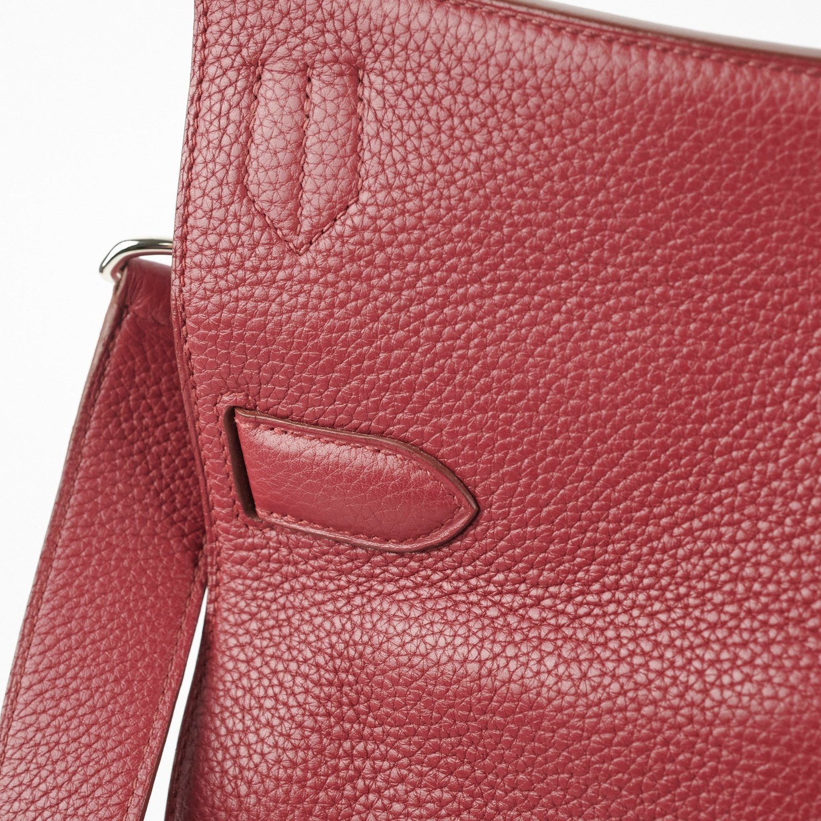 Hermes Jypsire Burgundy 34 - Stamp P Square | AlmaBagz - Image 8