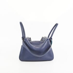 Hermes Lindy 26 Bleu Sapphire Clemence - Stamp Q Square | AlmaBagz
