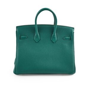 Hermes Birkin 25 Malachite Togo C Stamp | AlmaBagz