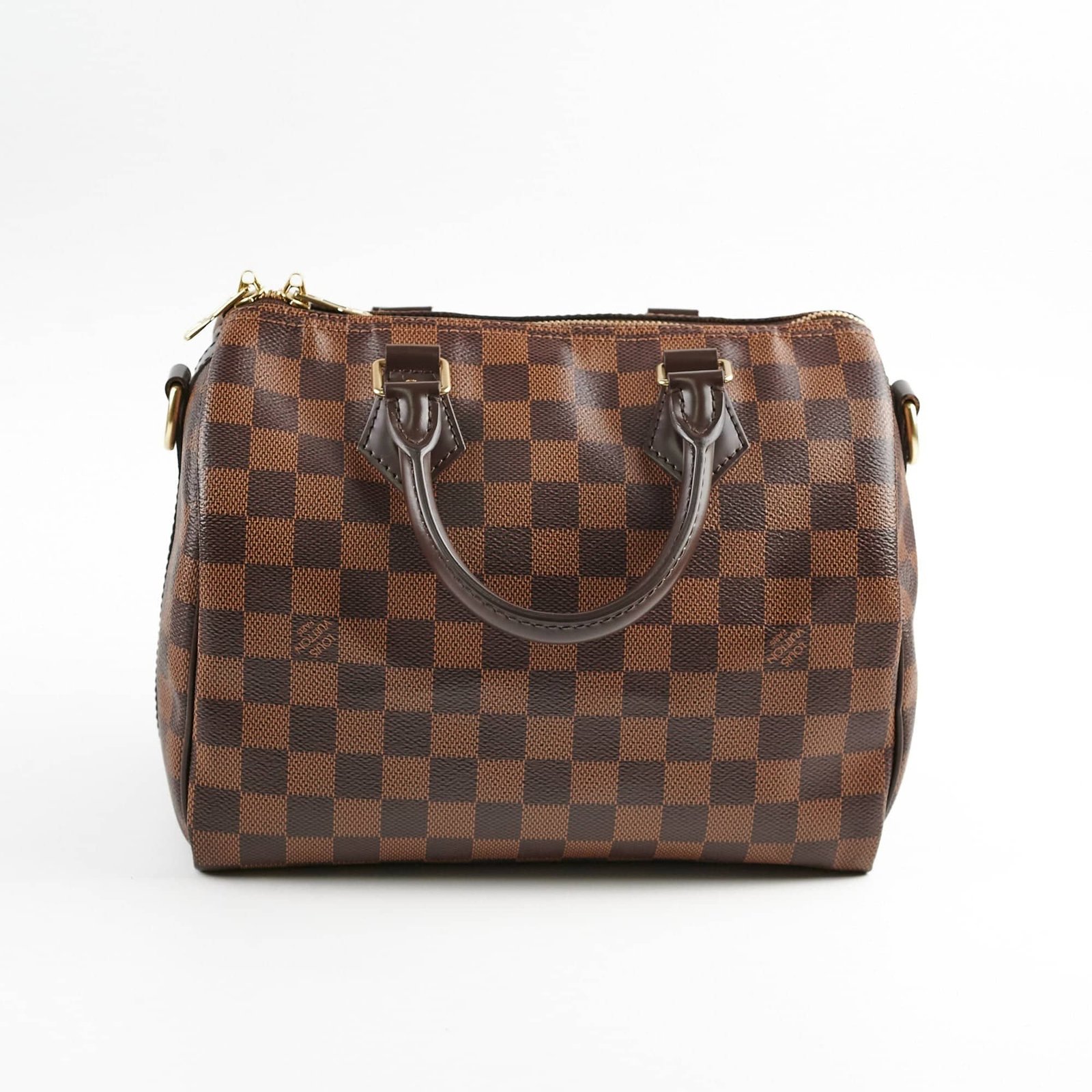 Louis Vuitton Speedy 25 BandouliereDamier Ebene (Reserved) | AlmaBagz