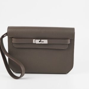 Hermes Pochette Kelly Depeches 25 Gris Etain | AlmaBagz
