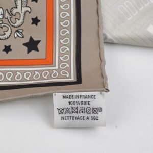 Hermes 55 Bandana Silk Scarf Beige | AlmaBagz