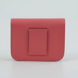 Hermes Slim Constance Rose Azalee Wallet- Stamp B | AlmaBagz