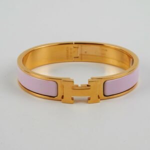 ITEM 12 - Hermes GM Clic Clac H Bracelet Rose Dragee | AlmaBagz
