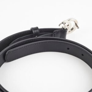 Gucci Silver/Black Belt Size 85cm | AlmaBagz