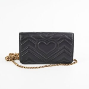 Gucci Mini Marmont Black Crossbody Bag | AlmaBagz