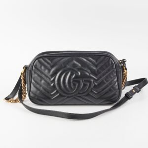 Gucci Marmont Camera Bag Small Black | AlmaBagz