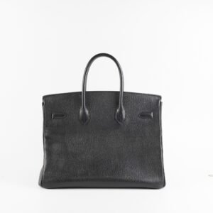 Hermes Birkin 35 Black Stamp A Square (1997) | AlmaBagz