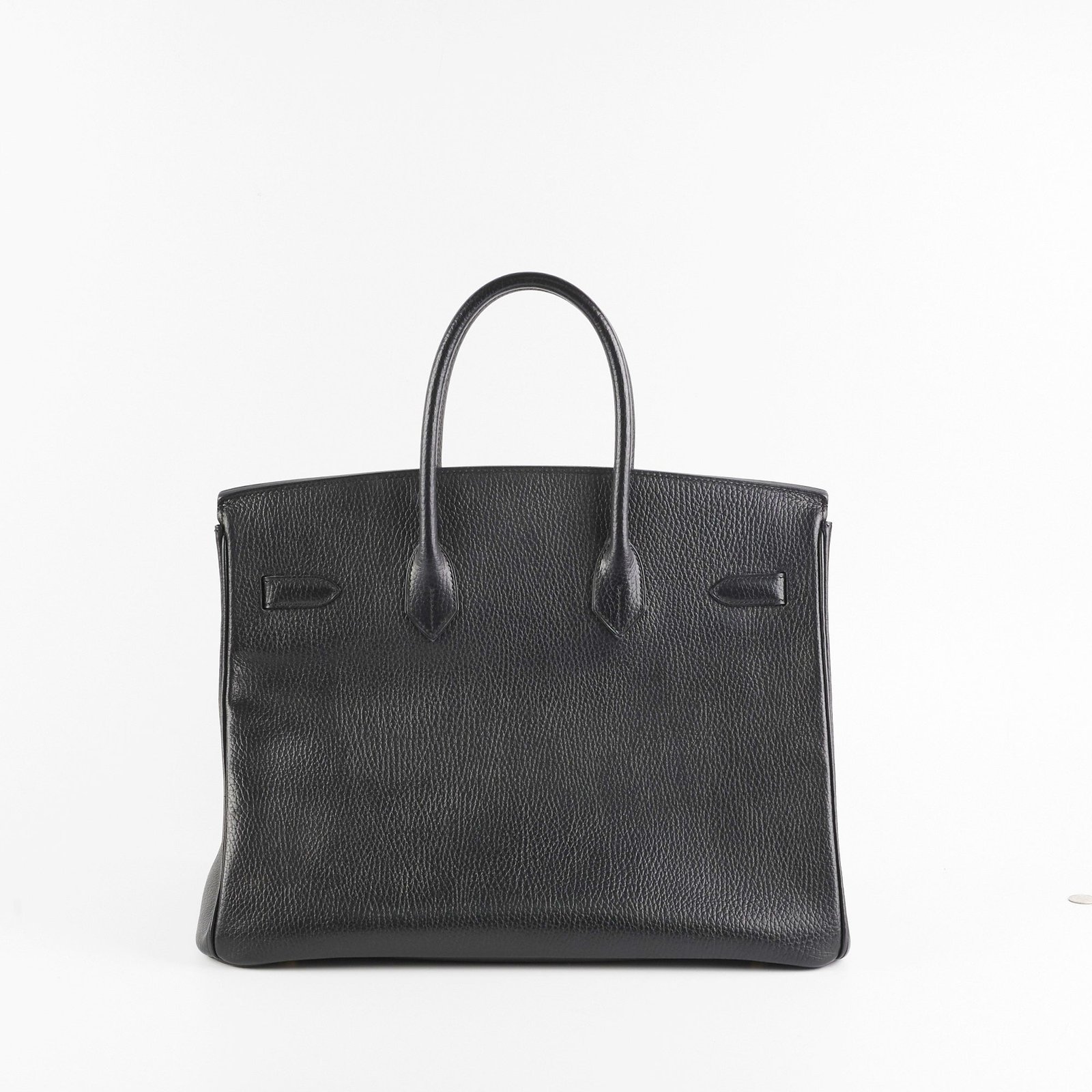 Hermes Birkin 35 Black Stamp A Square (1997) | AlmaBagz