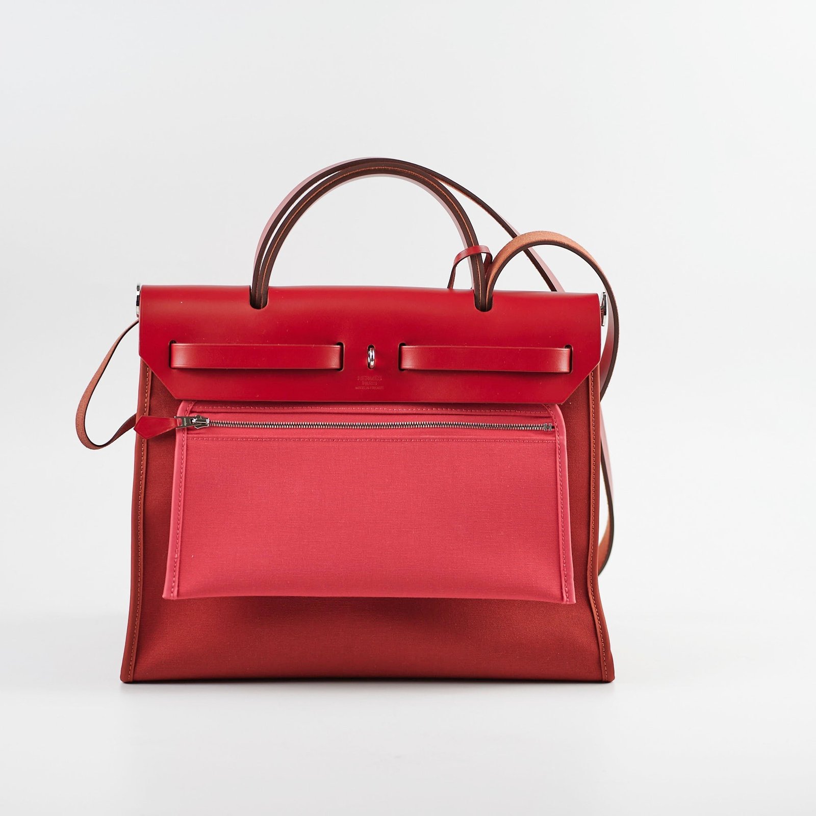 Hermes Herbag 31 Red - Z Stamp | AlmaBagz