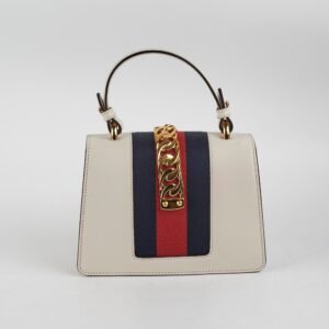 Gucci Small White Sylvie Top Handle | AlmaBagz