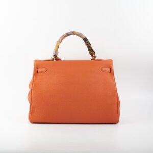 Hermes Kelly 35 Orange O Square Stamp 2011 | AlmaBagz