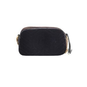 Gucci Marmont Velvet Bag Black Small | AlmaBagz