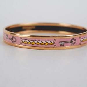 Hermes Les Cles Pink Bangle | AlmaBagz