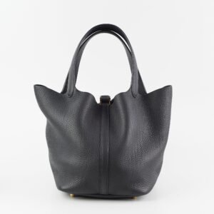 Hermes Picotin 22 Noir Z Stamp | AlmaBagz