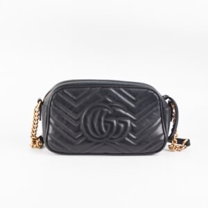 Gucci Marmont Camera Bag Small Blk | AlmaBagz
