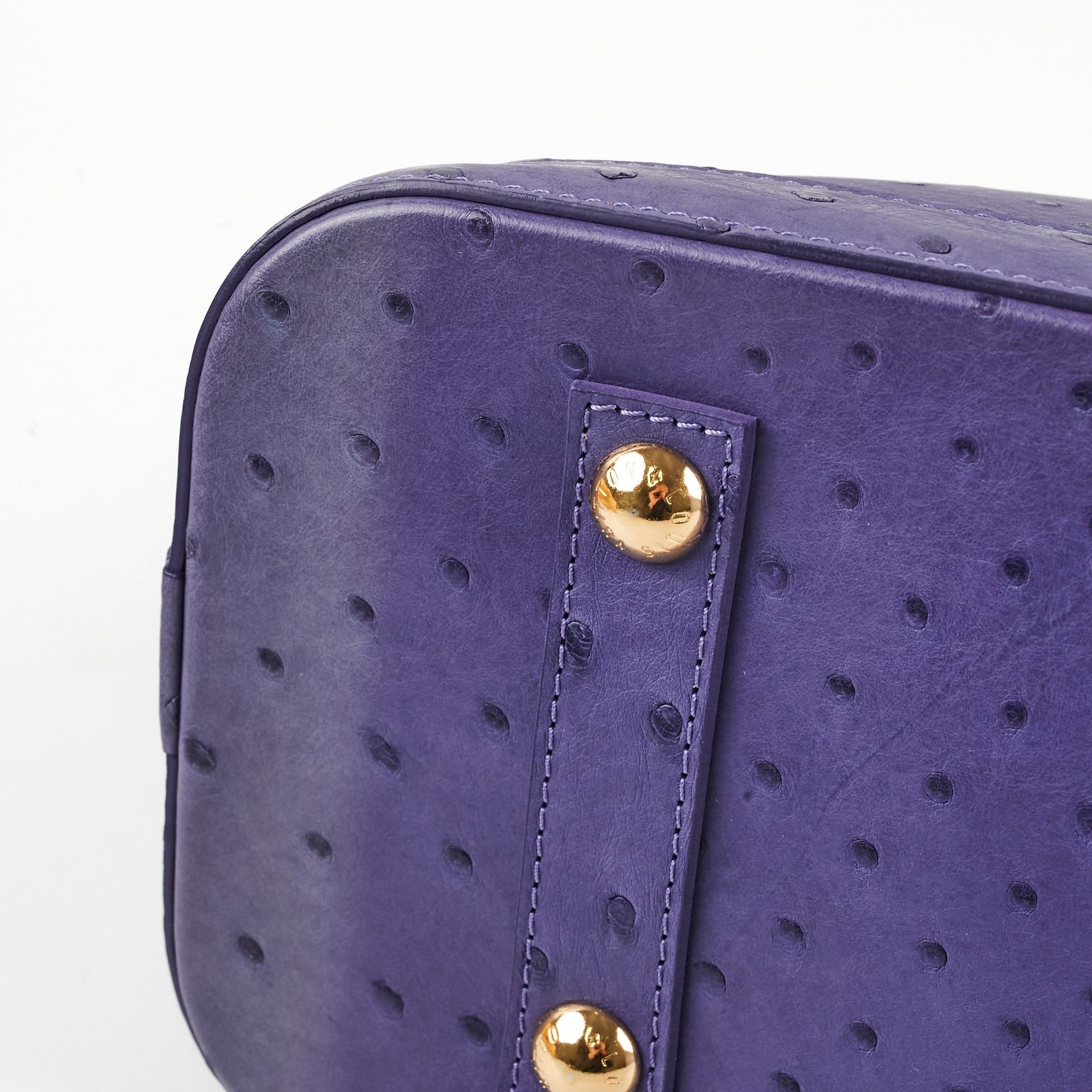 Louis Vuitton Ostrich Purple Alma PM | AlmaBagz - Image 10