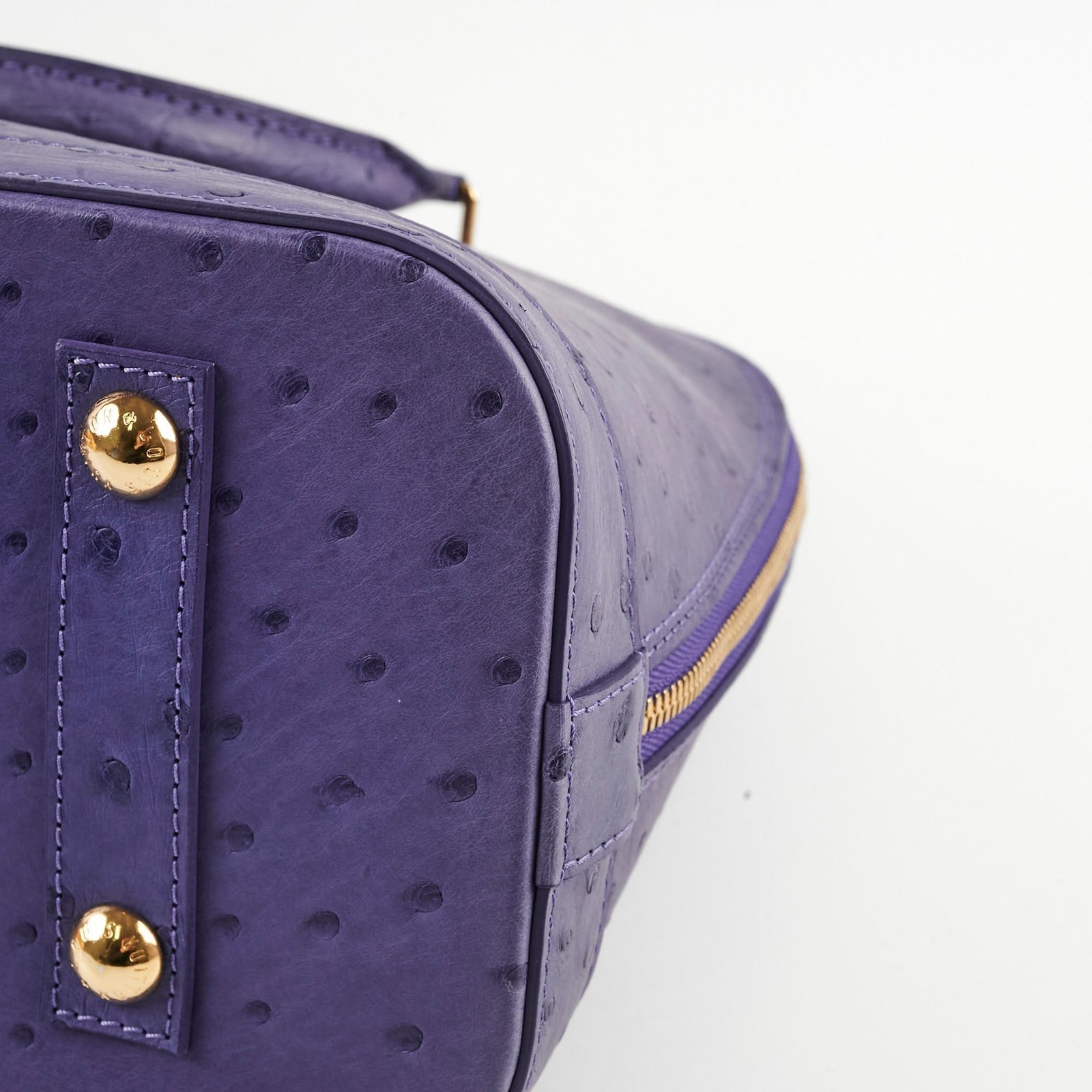 Louis Vuitton Ostrich Purple Alma PM | AlmaBagz - Image 9