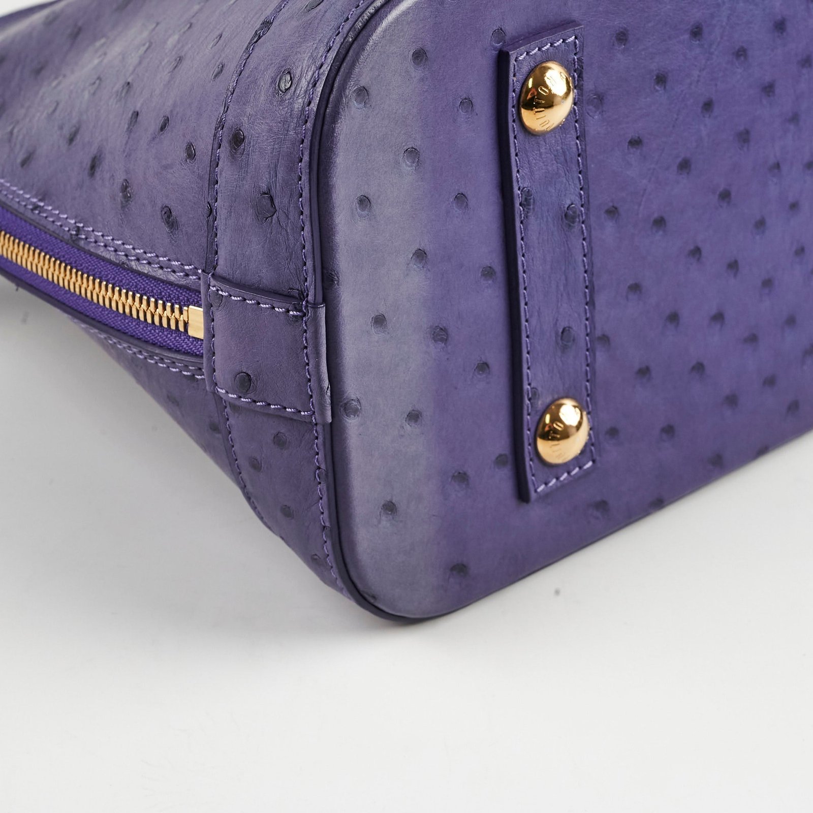 Louis Vuitton Ostrich Purple Alma PM | AlmaBagz - Image 8