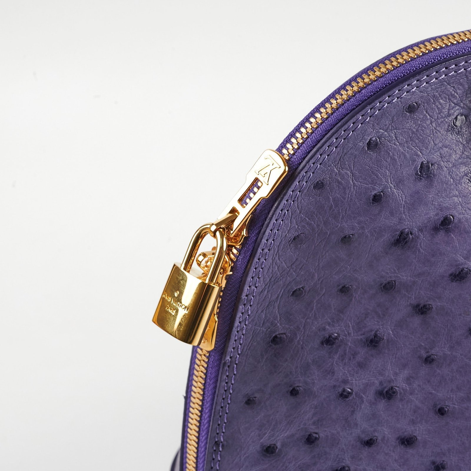 Louis Vuitton Ostrich Purple Alma PM | AlmaBagz - Image 6