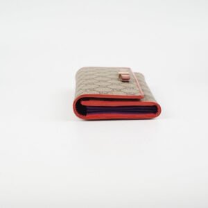 Gucci Bow Long Wallet Monogram Canvas | AlmaBagz