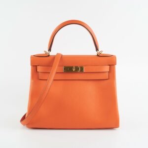 Hermes Kelly 28 Evercolor Feu X Stamp (2016) | AlmaBagz