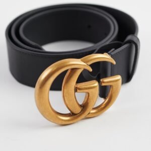 Gucci Marmont 4cm Width Black Belt Size 80 | AlmaBagz