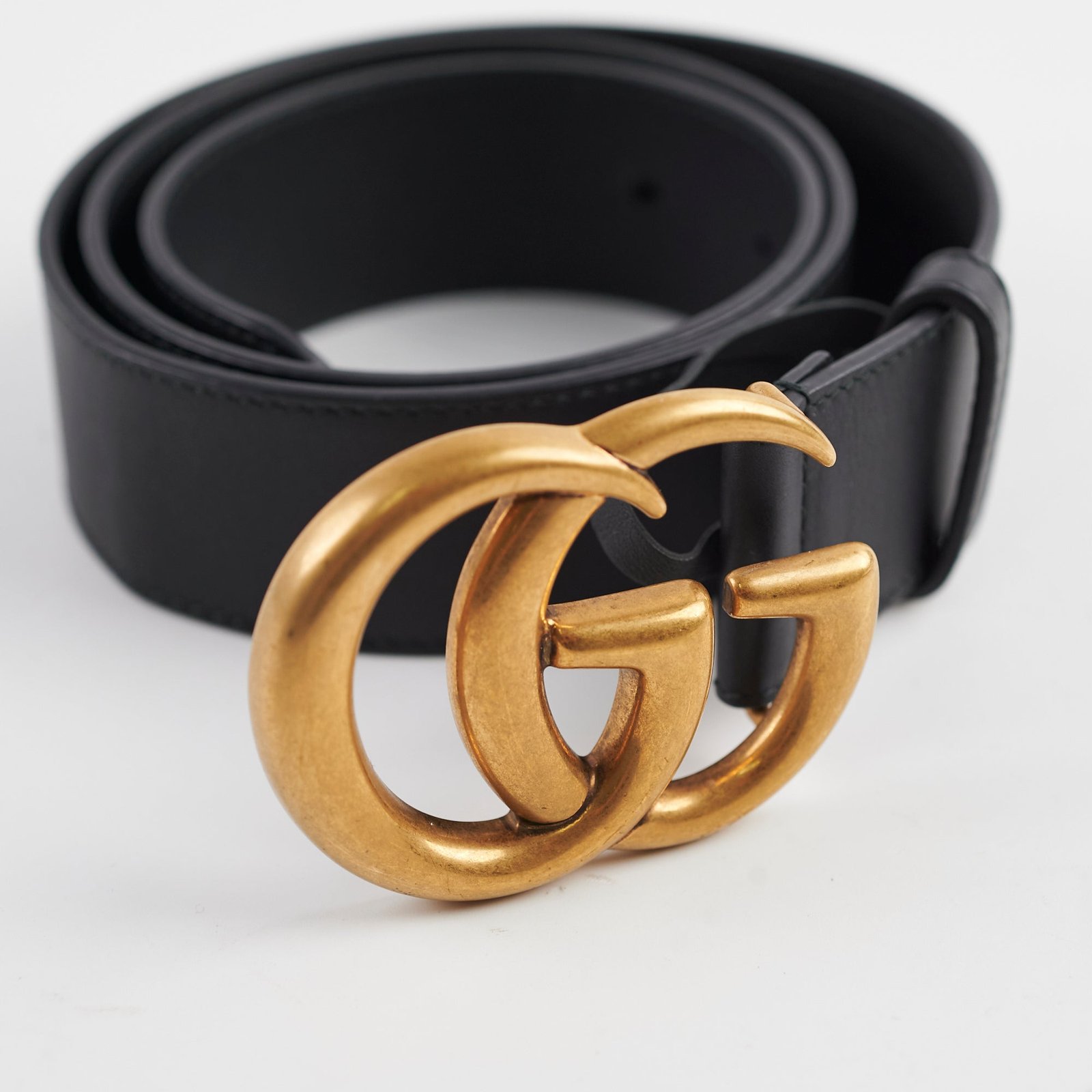 Gucci Marmont 4cm Width Black Belt Size 80 | AlmaBagz
