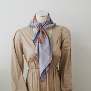 Hermes Silk Scarf Grey | AlmaBagz