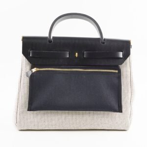 Hermes Herbag 31 Black/White | AlmaBagz