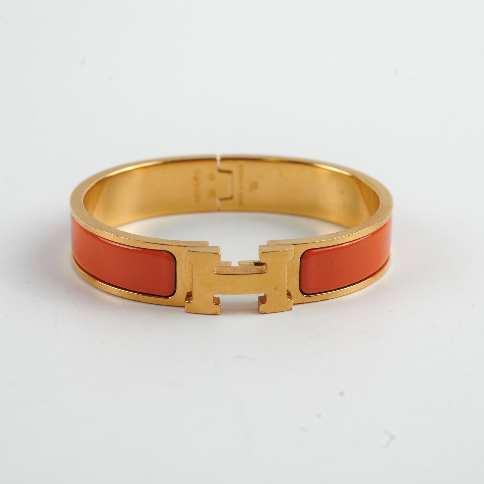 Hermes Clic H Orange Bracelet | AlmaBagz