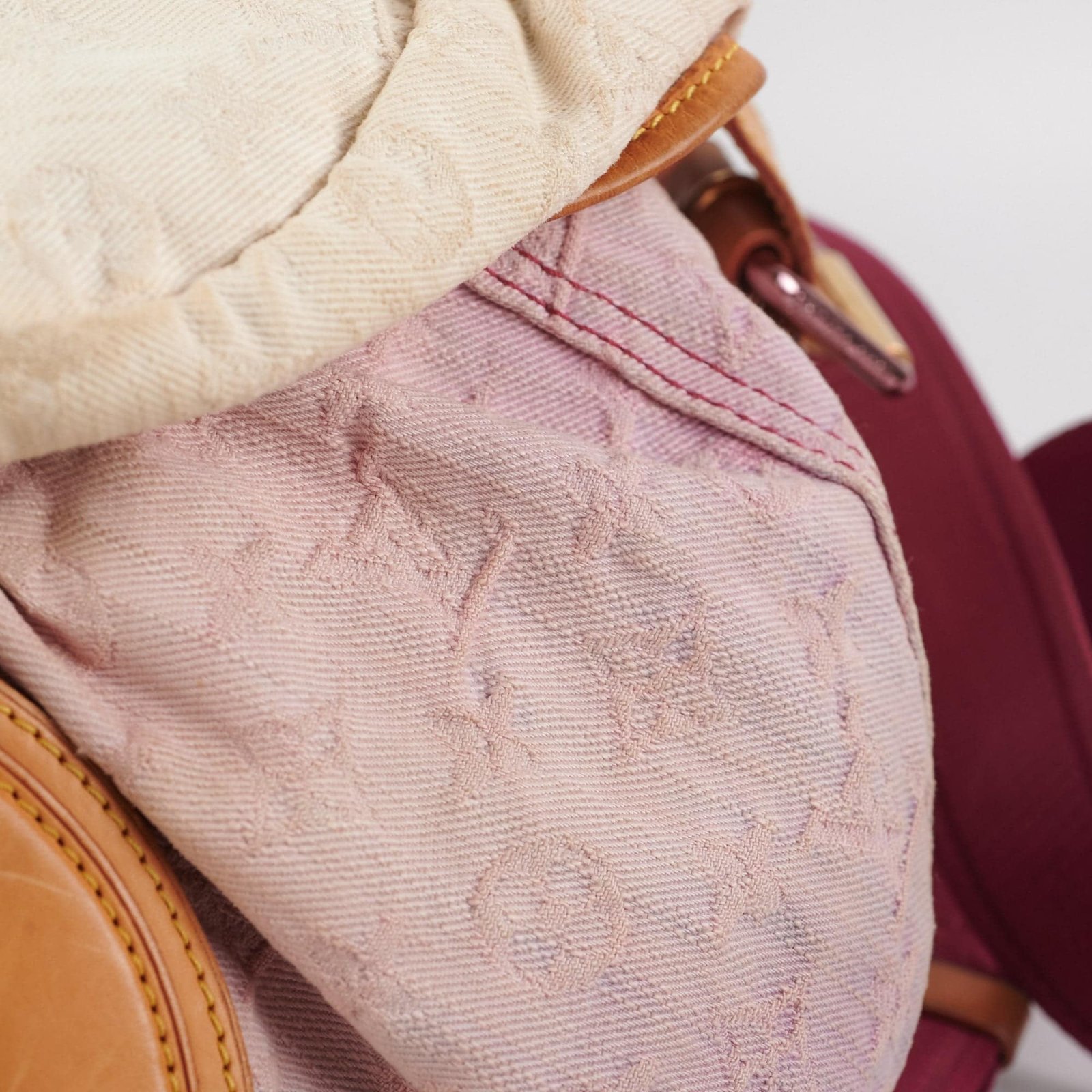 Louis Vuitton Pink Denim Sunshine | AlmaBagz - Image 4