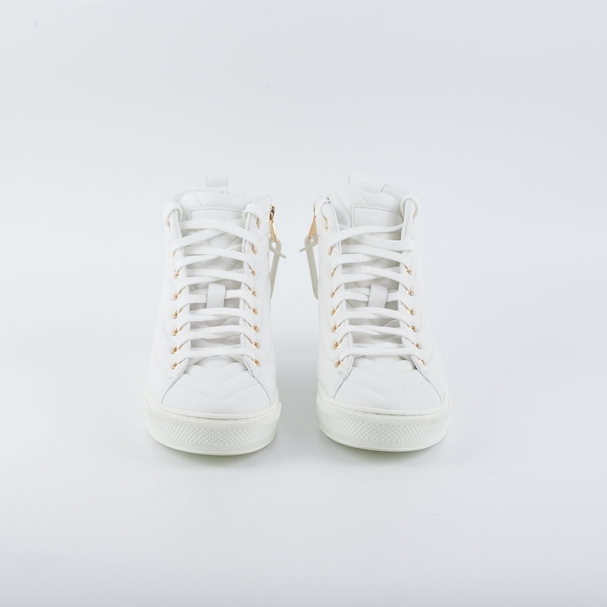 Louis Vuitton High Top White Sneaker Size 37 | AlmaBagz