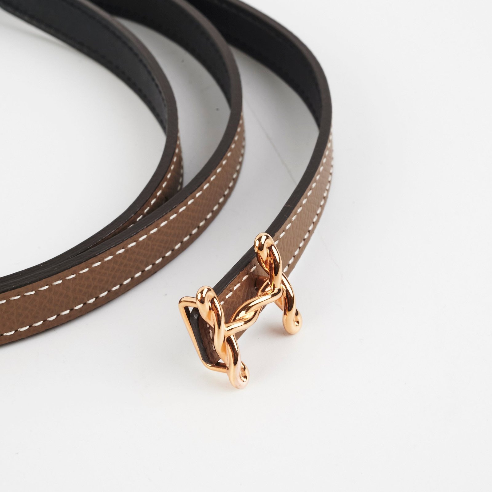 Hermes H Etoupe/Black Size 90cm Belt | AlmaBagz - Image 7