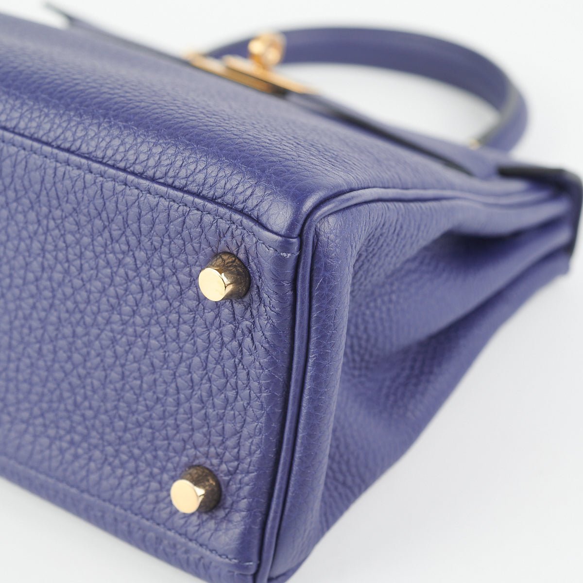Hermes Kelly 25 Blue Saphir C Stamp | AlmaBagz - Image 3