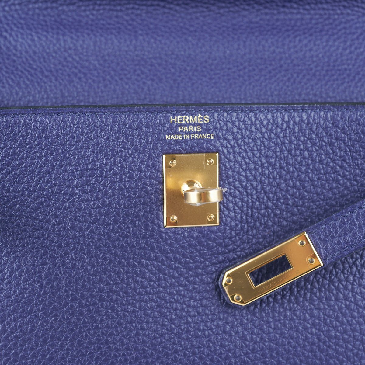 Hermes Kelly 25 Blue Saphir C Stamp | AlmaBagz - Image 5