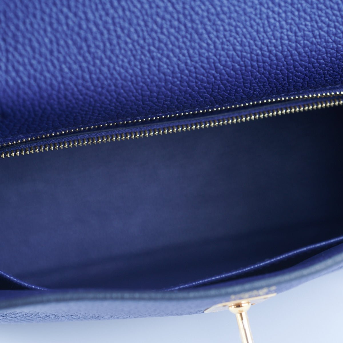 Hermes Kelly 25 Blue Saphir C Stamp | AlmaBagz - Image 6