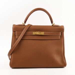 Hermes Kelly 32 Togo Gold A Stamp | AlmaBagz