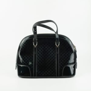 Gucci Bowling Patent Black Bag | AlmaBagz