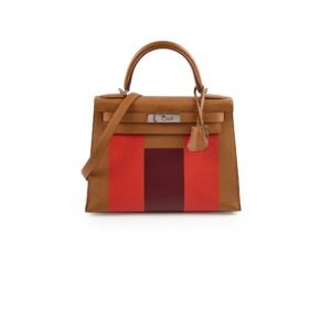 Hermes Kelly 28 Letter H Epsom Sellier A Stamp Gold/Capucines/Rouge | AlmaBagz