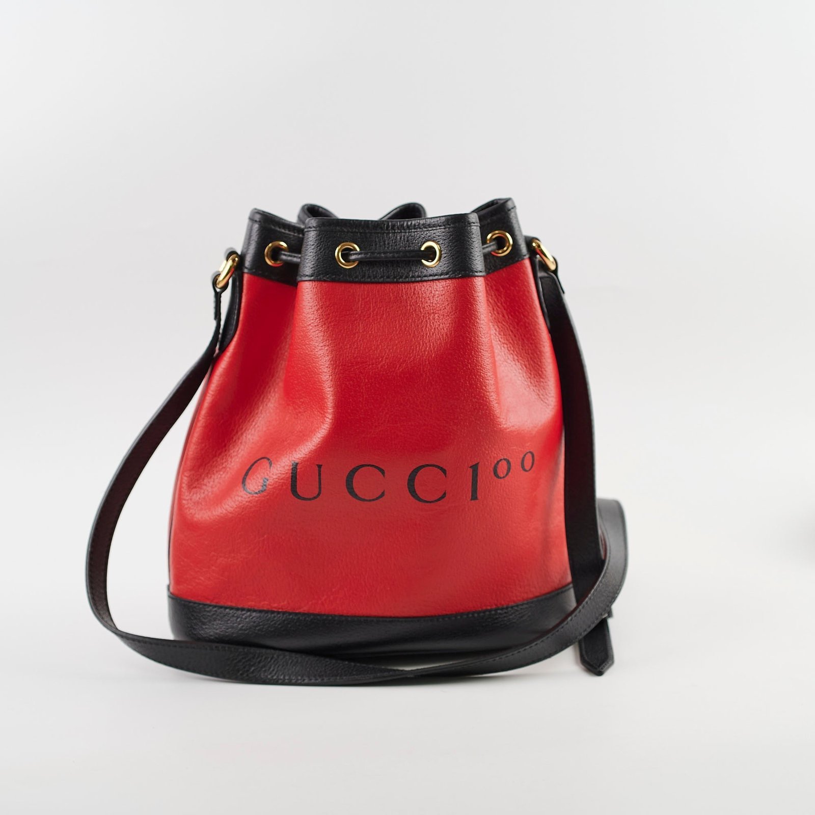Gucci Ophidia 100 Bucket Bag Red/Black | AlmaBagz