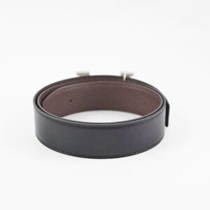 Hermes Mens 95cm Black Reversible Belt | AlmaBagz