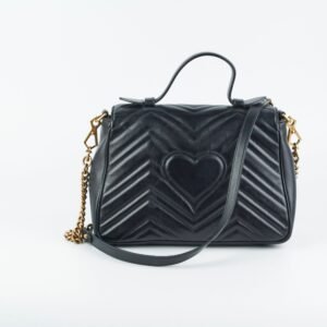 Gucci Top Handle Marmont Black | AlmaBagz